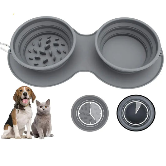 Foldable Anti-Choke Slow Feeder Bowl for Pets – Non-Slip, Travel-Ready & Hygienic