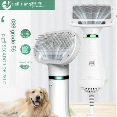 2-in-1 Pet Blow Dryer & Deshedding Grooming Brush – Fast Drying & Gentle Care